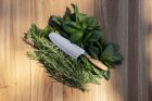 Wüsthof | Amici | Santoku | Bordázott | 17 cm | Olajfa markolat