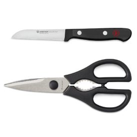 Gourmet | Késkészlet | Zöldségkés | Olló | Fekete