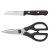 Gourmet | Késkészlet | Zöldségkés | Olló | Fekete